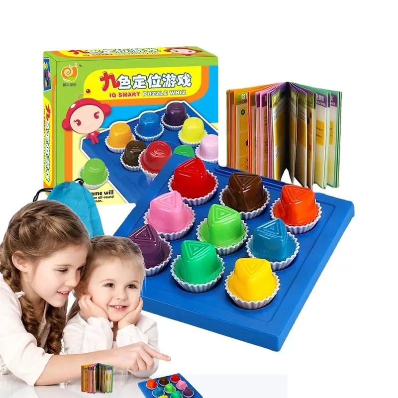 

Развивающая настольная игра Монтессори для девочек и мальчиков, Детская игра с цветным мозгом, с 9 цветами позиционирования, развивающая игрушка для развития логического мышления