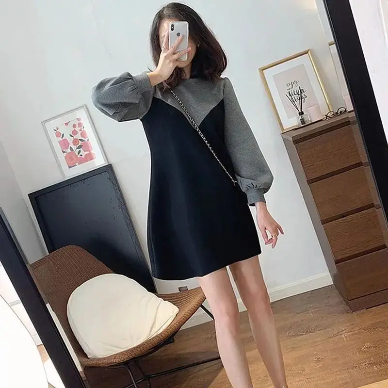 Casual Patchwork Long Sleeve Midi Dress Women's Clothing Fake Two Pieces Spring Autumn Korean Round Neck A-Line Loose Dresses
Casual Patchwork Long Sleeve Midi Dress Women's Clothing Fake Two Pieces Spring Autumn Korean Round Neck A-Line Loose Dresses