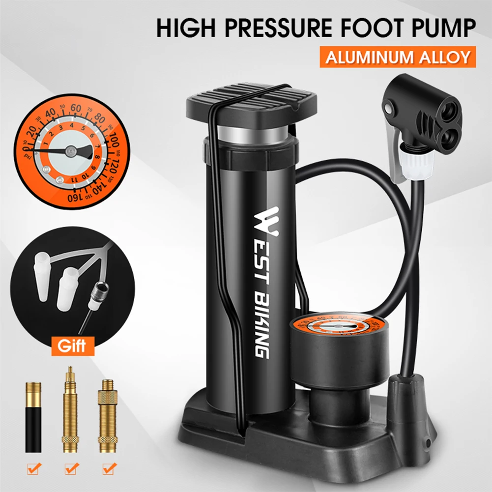 Portable Bike Pump Aluminum Alloy Cycling Mini Floor Pump Tire Inflator with Gauge for MTB Road Bike Motorcycle Ball Boat Pool
Portable Bike Pump Aluminum Alloy Cycling Mini Floor Pump Tire Inflator with Gauge for MTB Road Bike Motorcycle Ball Boat Pool