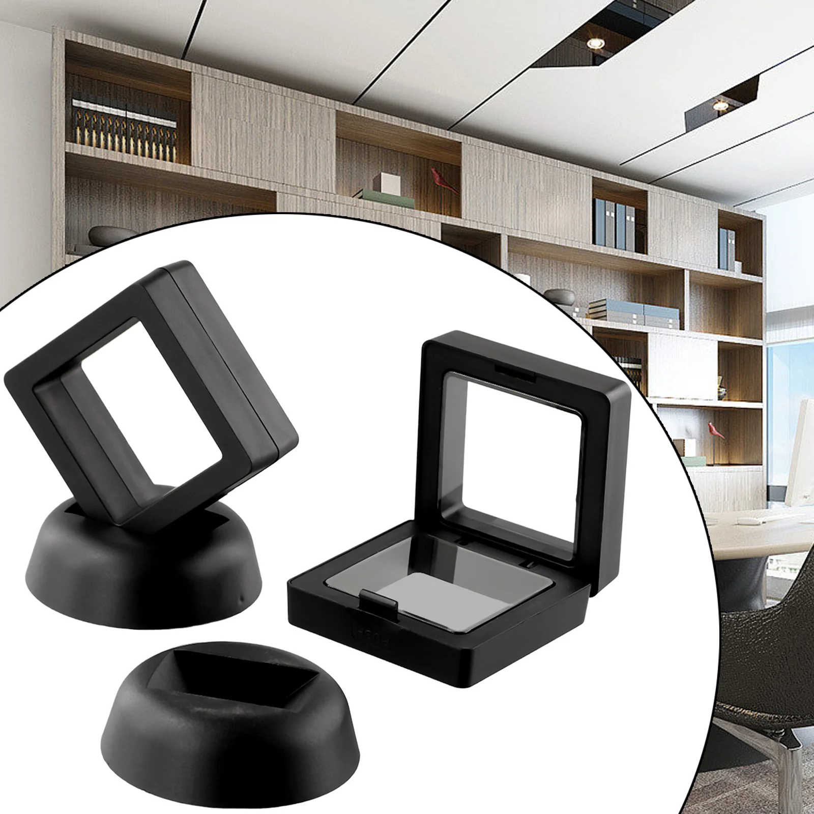 Floating Display Case Frame Ring Coin Jewelry Stand Holder With Base Reusable Film Box Showing Stand Holder Necklace Display
Floating Display Case Frame Ring Coin Jewelry Stand Holder With Base Reusable Film Box Showing Stand Holder Necklace Display