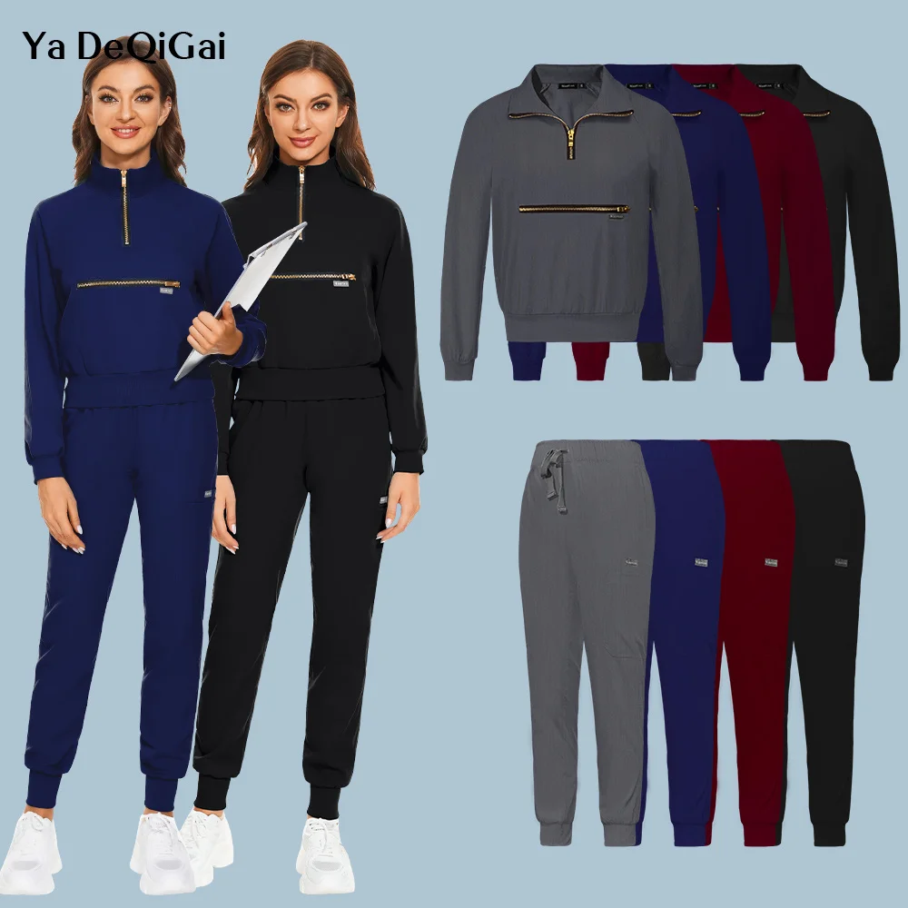 Solid Color Nurse Scrub Set Gown Pocket Joggers Pants Wholesale Price Scrubs Set for Women Pet Hospital Uniform Set Scrub Suits
Solid Color Nurse Scrub Set Gown Pocket Joggers Pants Wholesale Price Scrubs Set for Women Pet Hospital Uniform Set Scrub Suits