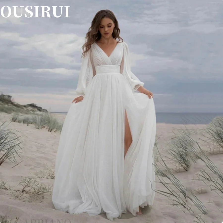 Simple Tulle Bridal Gowns 2024 Long Puff Sleeves Sweetheart Robes BOHO Vintage Wedding Dresses For Women Vestidos De Novia 2024
Simple Tulle Bridal Gowns 2024 Long Puff Sleeves Sweetheart Robes BOHO Vintage Wedding Dresses For Women Vestidos De Novia 2024
