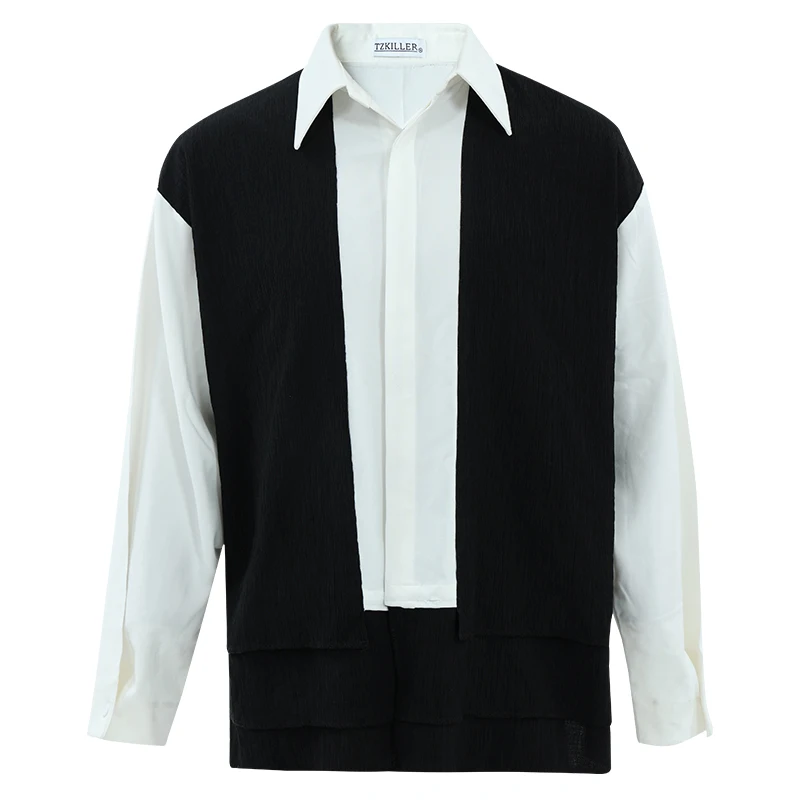 XS-6XL New 2023 Men Women's Clothing Catwalk Personality Black And White Contrast Layered Shirt Lovers Plus Size Costumes
XS-6XL New 2023 Men Women's Clothing Catwalk Personality Black And White Contrast Layered Shirt Lovers Plus Size Costumes