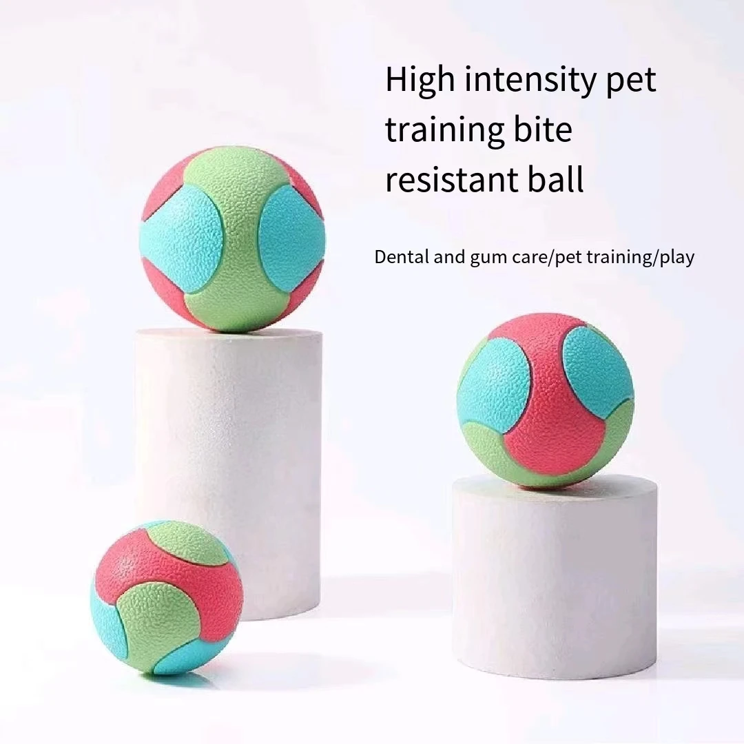 Dog toy Teeth-resistant elastic ball gnawing self high relief training color matching rubber ball pet toy
Dog toy Teeth-resistant elastic ball gnawing self high relief training color matching rubber ball pet toy