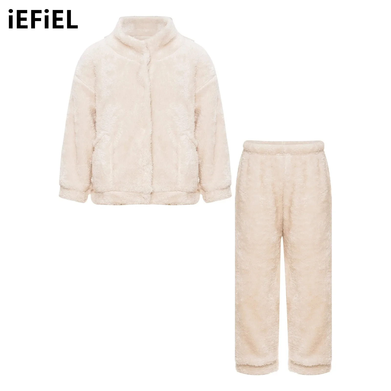 Unisex Boys Girls Flannel Pajamas Set Warm Homewear Solid Color Sleepwear Long Sleeve Stand Collar Button Tops with Pants
Unisex Boys Girls Flannel Pajamas Set Warm Homewear Solid Color Sleepwear Long Sleeve Stand Collar Button Tops with Pants