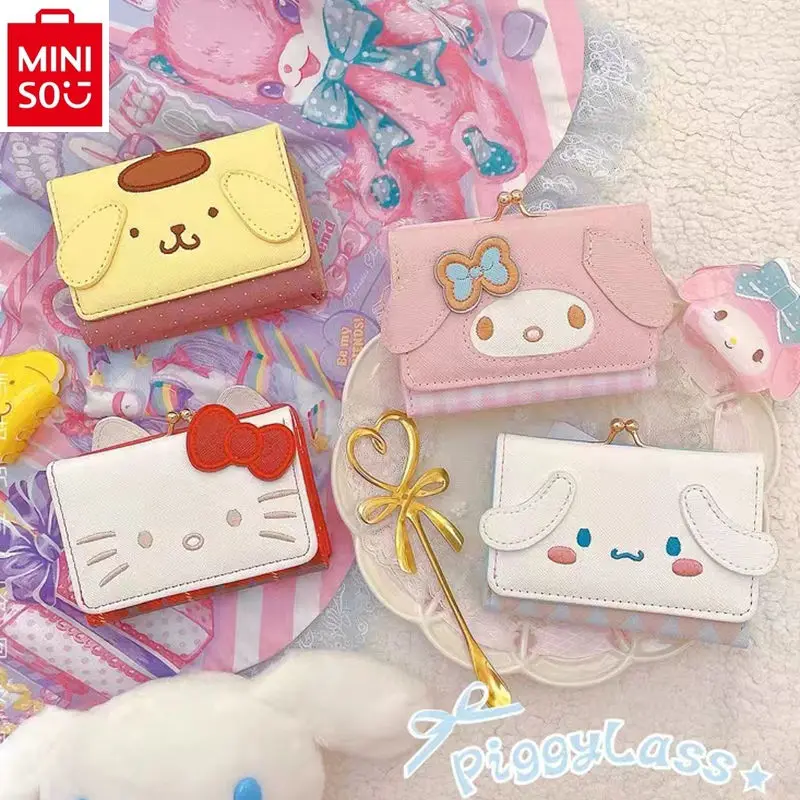 MINISO Cartoon Cinnamon Dog Culomi Wallet Short Student Bow Vintage Card Holder Melody Kids Coin Purse 
MINISO Cartoon Cinnamon Dog Culomi Wallet Short Student Bow Vintage Card Holder Melody Kids Coin Purse