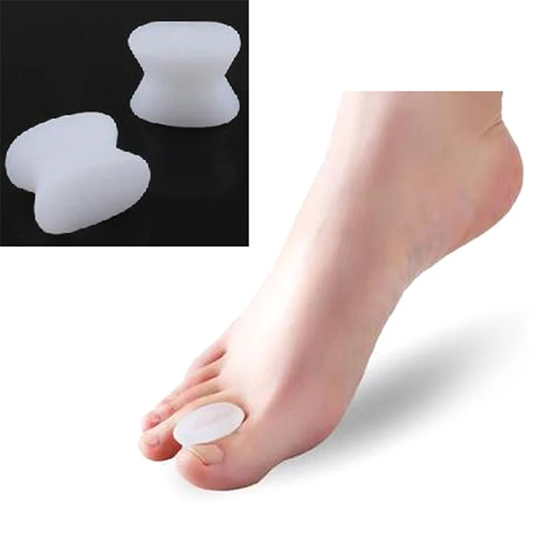 

2pcs Soft Silica Gel Toe Separator Foot Care Manicure Tool Finger Toe Spreader Adjuster Hallux Valgus Pedicure Corrector S/M/L