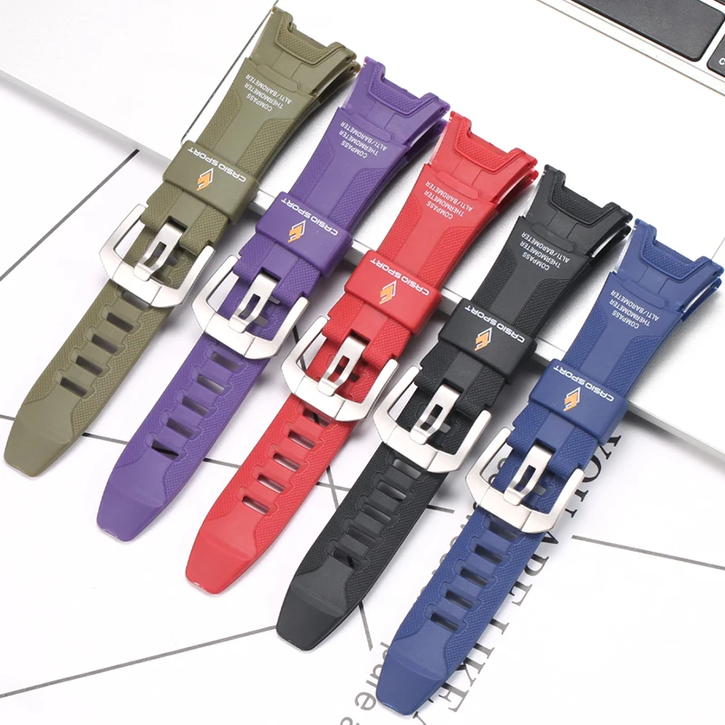 

Resin Watch Strap Suitable for Casio Pathfinder PRW1300 PAW 1300 PRG 110 PRG110Y Waterproof Replacemnet Watchband Accessories