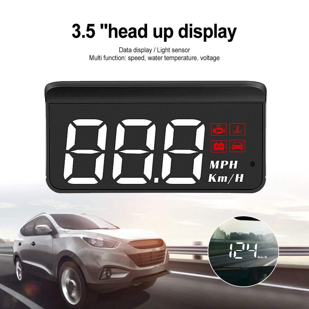 Digital Electronic .5INCH M3 HUD Head up Display Monitor On Board Computer Windshield Projector OBD OBD2 With Speed Voltage
Digital Electronic .5INCH M3 HUD Head up Display Monitor On Board Computer Windshield Projector OBD OBD2 With Speed Voltage