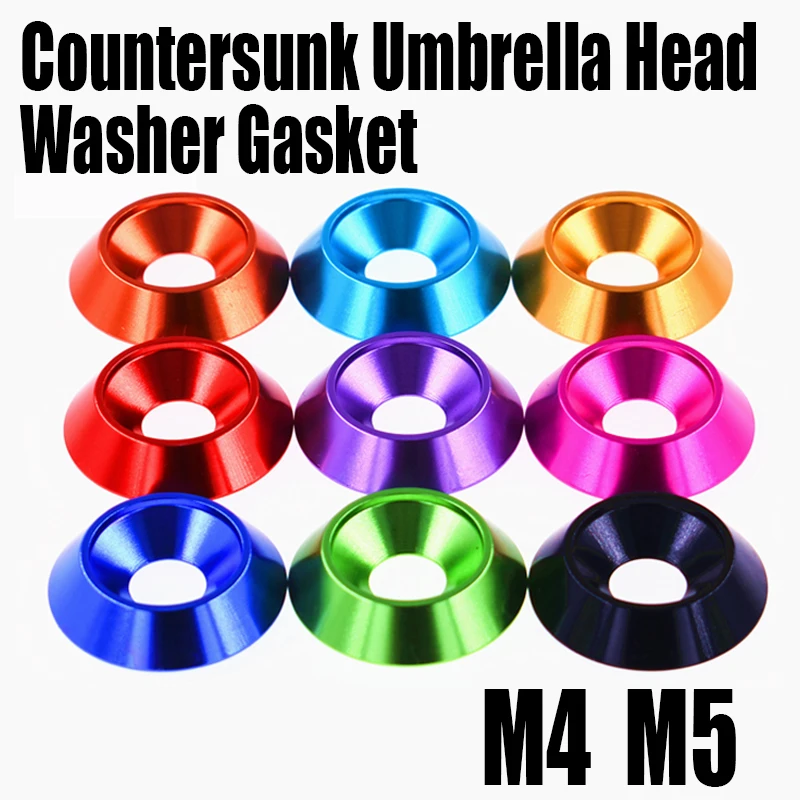 5PCS M4 M5 Aluminum Colourful Countersunk Umbrella Flat Head Screw Concave Conical Decorative Groove Washer Gasket
5PCS M4 M5 Aluminum Colourful Countersunk Umbrella Flat Head Screw Concave Conical Decorative Groove Washer Gasket