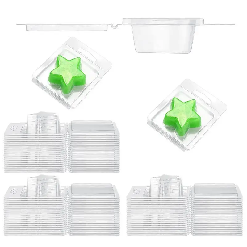 Wax Melt Boxes 100PCS Star Clear Wax Melt Mold Portable Wax Melt Containers For Scented Candles Melted Wax Strips Handmade
Wax Melt Boxes 100PCS Star Clear Wax Melt Mold Portable Wax Melt Containers For Scented Candles Melted Wax Strips Handmade