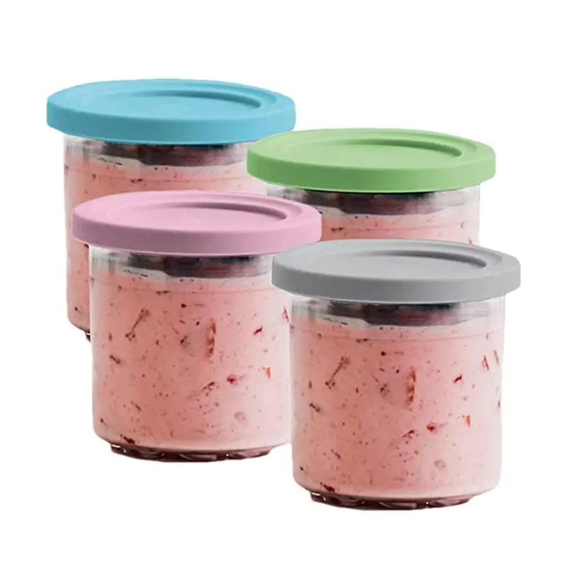 4 Pcs Ice Cream Maker Containers Reusable Ice Cream Storage Jar With Sealing Lids For NINJA CREAMI NC299AMZ NC300s Series
4 Pcs Ice Cream Maker Containers Reusable Ice Cream Storage Jar With Sealing Lids For NINJA CREAMI NC299AMZ NC300s Series