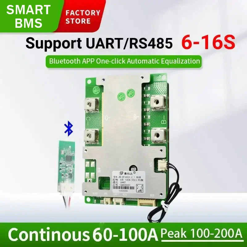 JBD Smart BMS 6S 8S 10S 16S 60A 100A Lifepo4 Li ion Lithium Bms 24V 36V 48V Balance Board for Lithium Battery Electric Bike
JBD Smart BMS 6S 8S 10S 16S 60A 100A Lifepo4 Li ion Lithium Bms 24V 36V 48V Balance Board for Lithium Battery Electric Bike