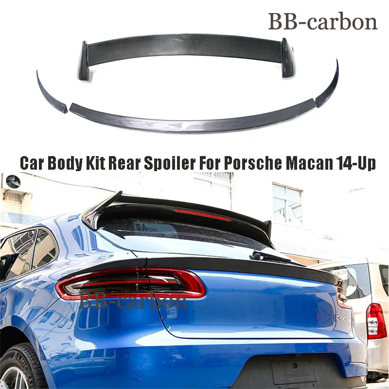 

High Quality Carbon Fiber Rear Spoiler FRP Unpainted Top Wing Accessories For Porsche Macan Car Body Kit 14-UP