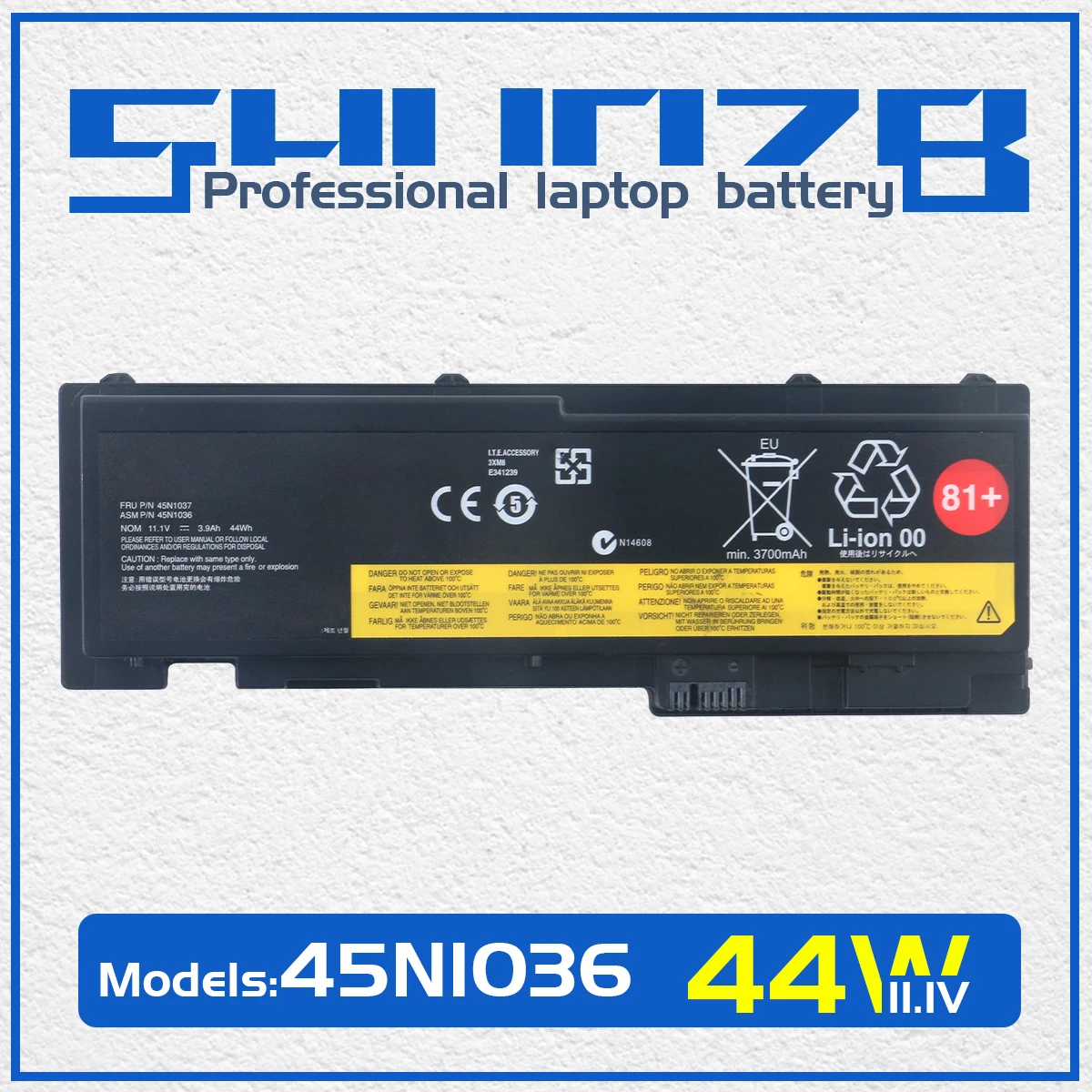 Аккумулятор SHUOZB для ноутбука Lenovo ThinkPad T430S T420S T430si T420si 45N1036 45N1038 45N1039 42T4847 42T4846 45N1143 11,1 В 44WH
Аккумулятор SHUOZB для ноутбука Lenovo ThinkPad T430S T420S T430si T420si 45N1036 45N1038 45N1039 42T4847 42T4846 45N1143 11,1 В 44WH