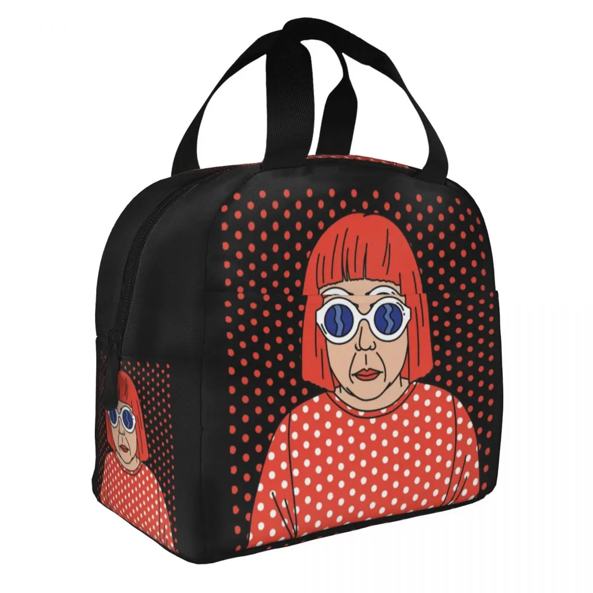 

Yayoi Kusama Anime Insulated Lunch Bag Cooler Bag Lunch Container Polka Pop Aesthetic Lunch Box Tote Men Women School Travel