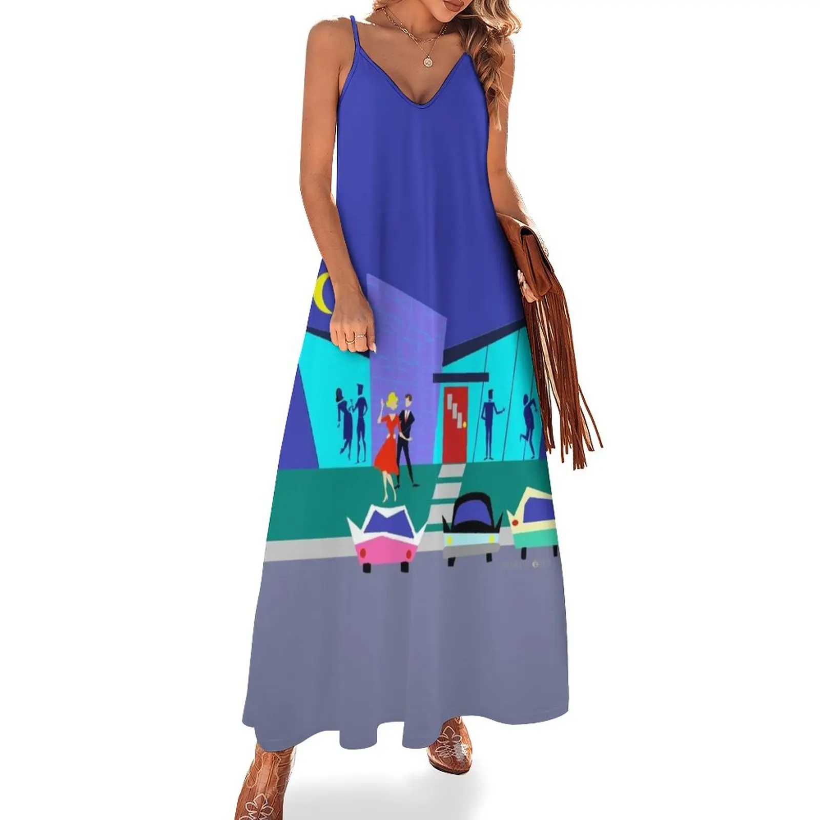 

Женское платье с открытым домом без рукавов, длинное платье в стиле ретро, женское роскошное платье, лето 2023