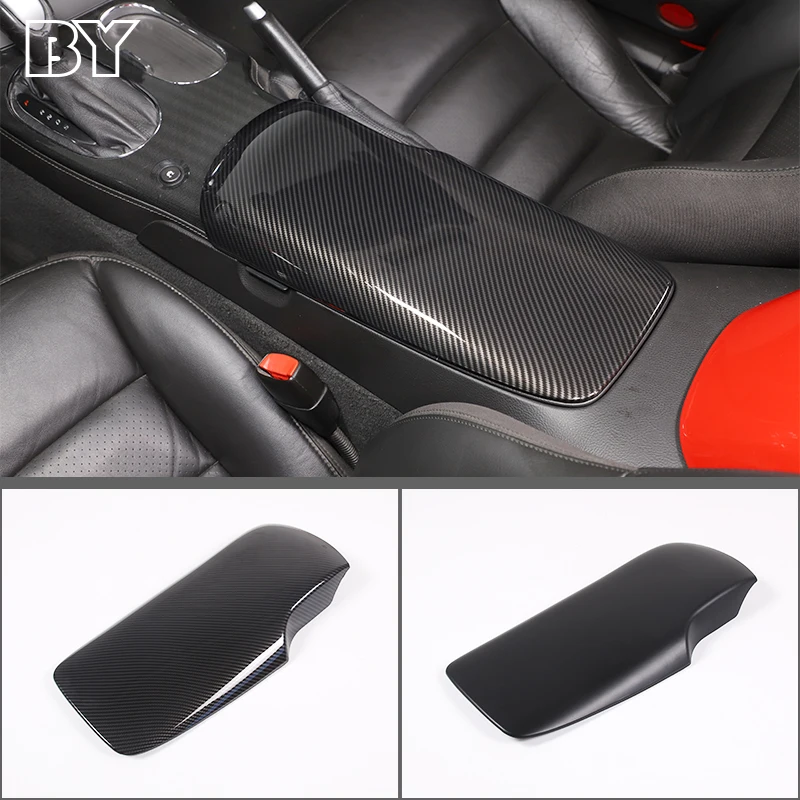 

ABS Carbon Fiber Car Central Control Armrest Box Protection Cover For Chevrolet Corvette C6 2005-2013 Car Interior Accessory
