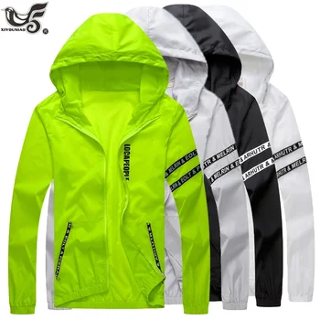 Blazêr Masculino de Linho: Um Essencial Sofisticado para o Verão 8 Men`s windbreaker summer Sun protection jacket outwear sports Cycling Thin hooded coats men jaqueta masculina Brand clothing