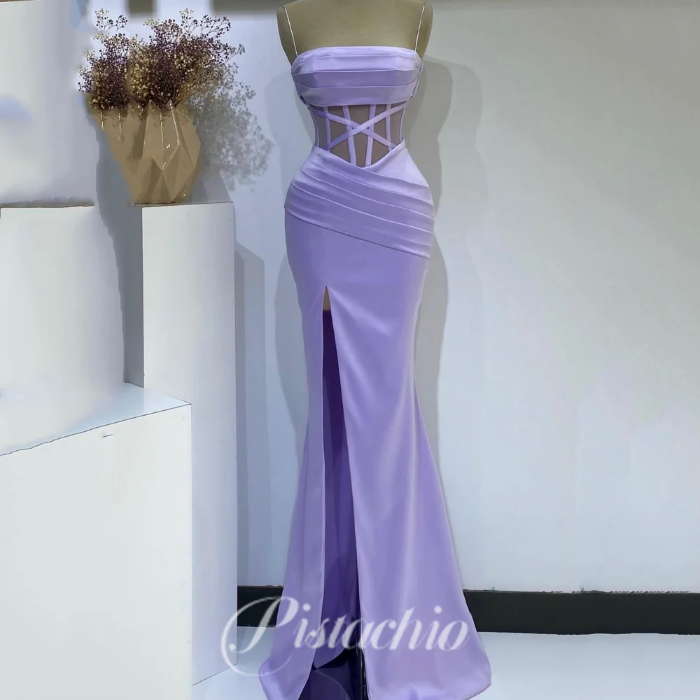 

Modern Party Dress For Women Strapless Spaghetti Straps Sexy Evening Gowns Mermaid Floor Length Split Prom Dresses فساتين سهرة