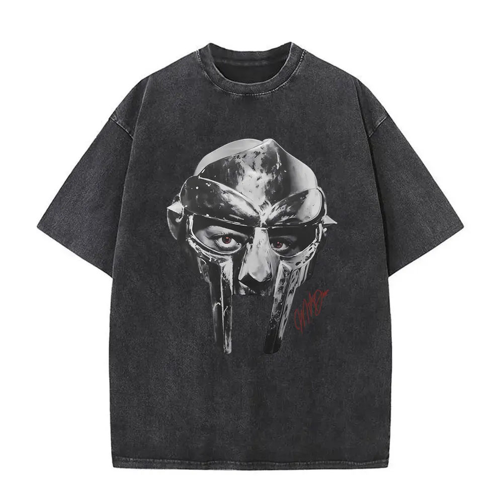Washed Vintage Rapper Mf Doom Madlib Madvillain Metal Mask Face Print T-shirt Men's Casual Tshirt Men Hip Hop Oversized T Shirts
Washed Vintage Rapper Mf Doom Madlib Madvillain Metal Mask Face Print T-shirt Men's Casual Tshirt Men Hip Hop Oversized T Shirts
