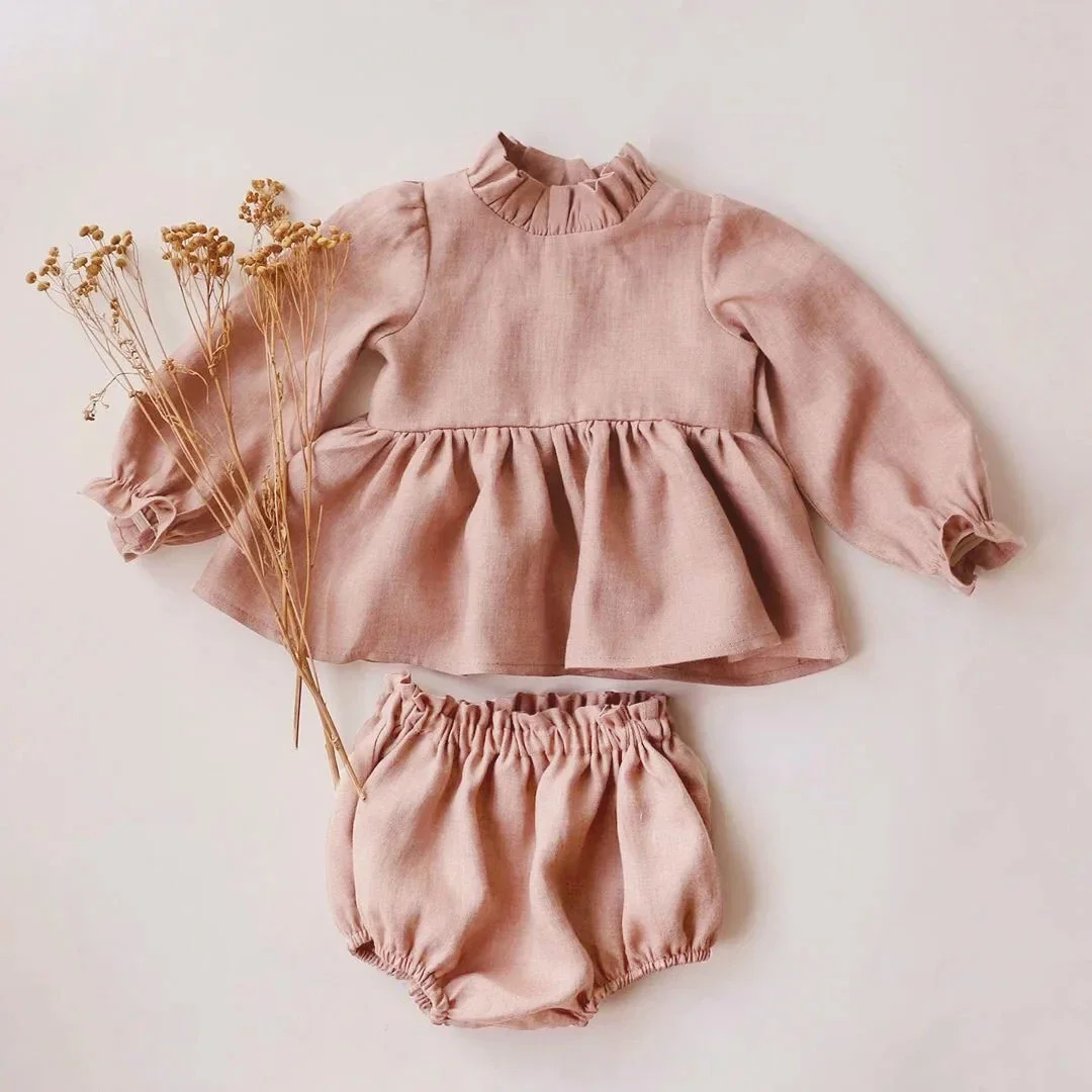 Spring Baby Girls Clothes Sets Summer Linen Cotton Girls Outfits Blouse + Bottom Shorts For 0-2 Y
Spring Baby Girls Clothes Sets Summer Linen Cotton Girls Outfits Blouse + Bottom Shorts For 0-2 Y