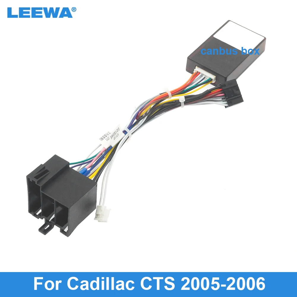 

LEEWA Car 16pin Power Cord Wiring Harness Adapter For Cadillac CTS(2005-2006) Installation Head Unit Wire Cable