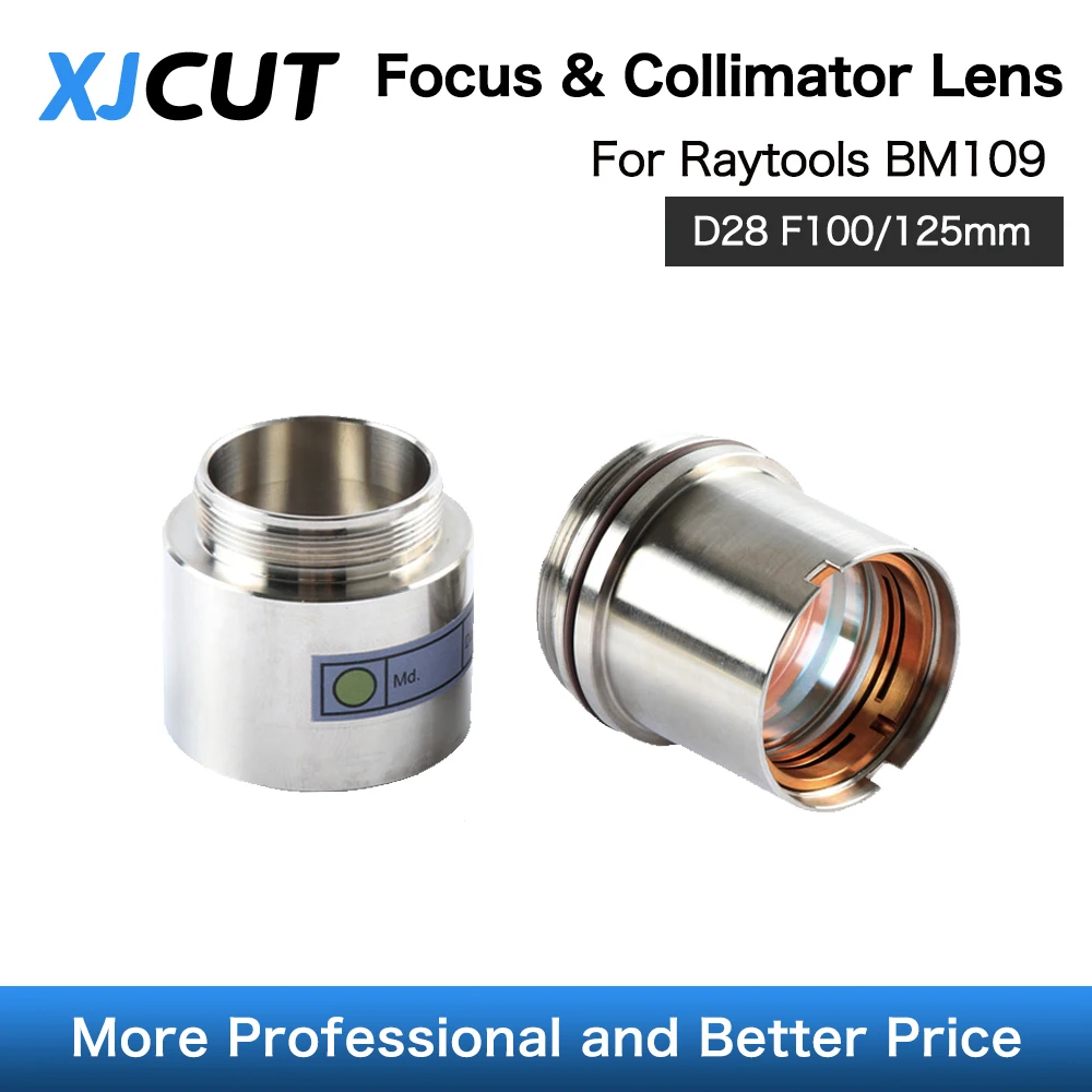 

XJCUT Raytools BM109 Laser Focusing/Collimating Lens D28 F100 F125mm for Raytools BM109 Auto Focus fiber Laser Cutting Head