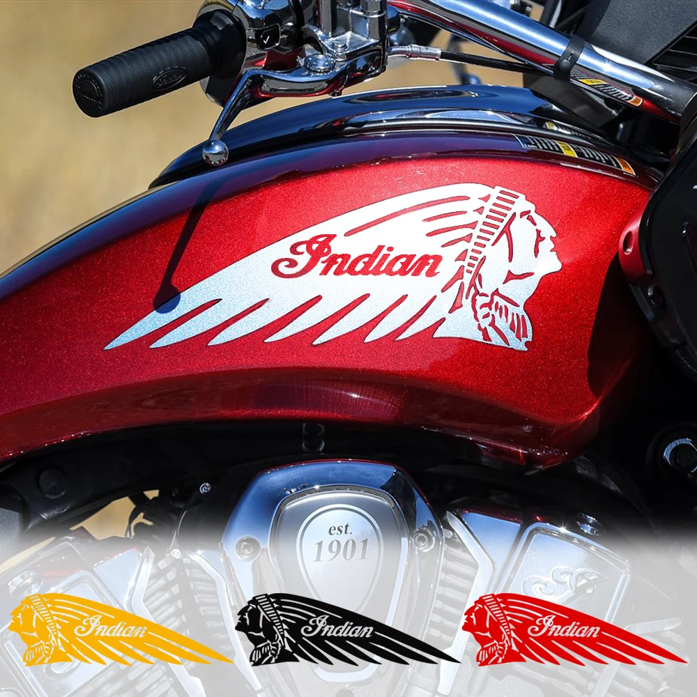 

For INDIAN CHIEFTAIN FTR 1200 RALLY SCOUT BOBBER PURSUIT SPRINGFIELD Reflective Motorcycle Tank Faring Box Sticker Decal