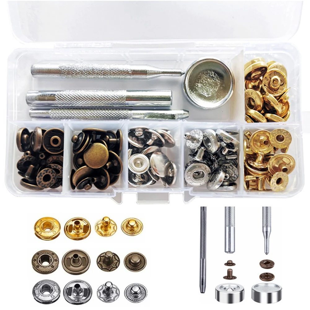 Easy to Use Metal Buttons Set with Tool Kit Simple Operation Superior Craftsmanship Perfect for Coats and Snaps 30 Buttons
Easy to Use Metal Buttons Set with Tool Kit Simple Operation Superior Craftsmanship Perfect for Coats and Snaps 30 Buttons