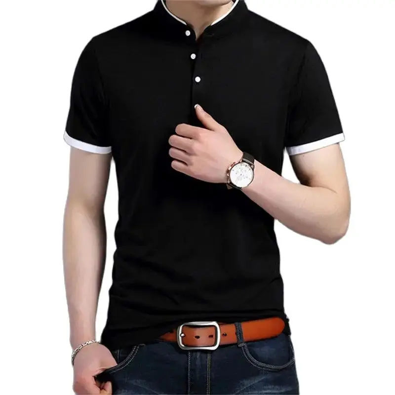 Men's Casual Short Sleeve T Shirts Half Buttons Stand Collar Comfy Pullovers Solid Soft Tops Summer Korea Tide Slim Thin Tees
Men's Casual Short Sleeve T Shirts Half Buttons Stand Collar Comfy Pullovers Solid Soft Tops Summer Korea Tide Slim Thin Tees