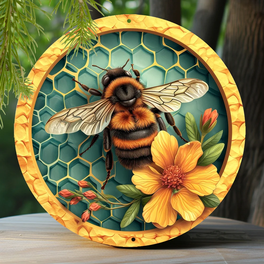 Spring Metal Bee Honeycomb Theme Decoration Faux Origami Window Decorations Round Wreath Sign Garden Decoration Mothers Gifts
Spring Metal Bee Honeycomb Theme Decoration Faux Origami Window Decorations Round Wreath Sign Garden Decoration Mothers Gifts