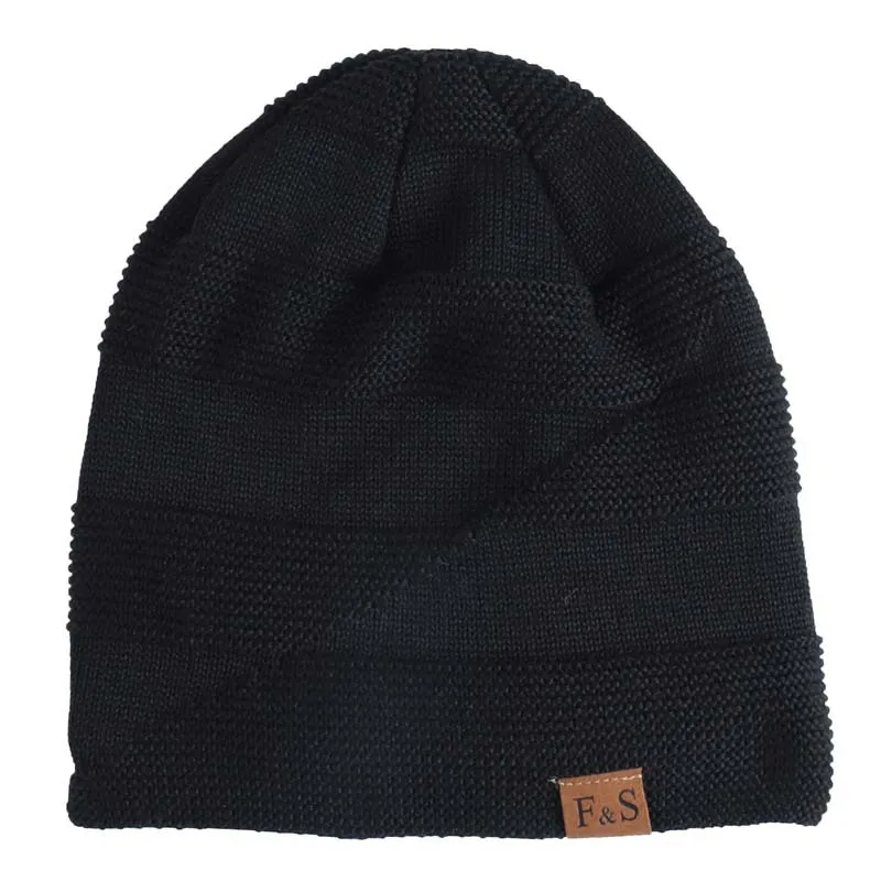 New Unisex Slouchy Winter Hats Add Fur Lined Men And Women Warm Beanie Cap Casual Label Decor Winter Knitted Hats New Unisex Slouchy Winter Hats Add Fur Lined Men And Women Warm Beanie Cap Casual Label Decor Winter Knitted Hats