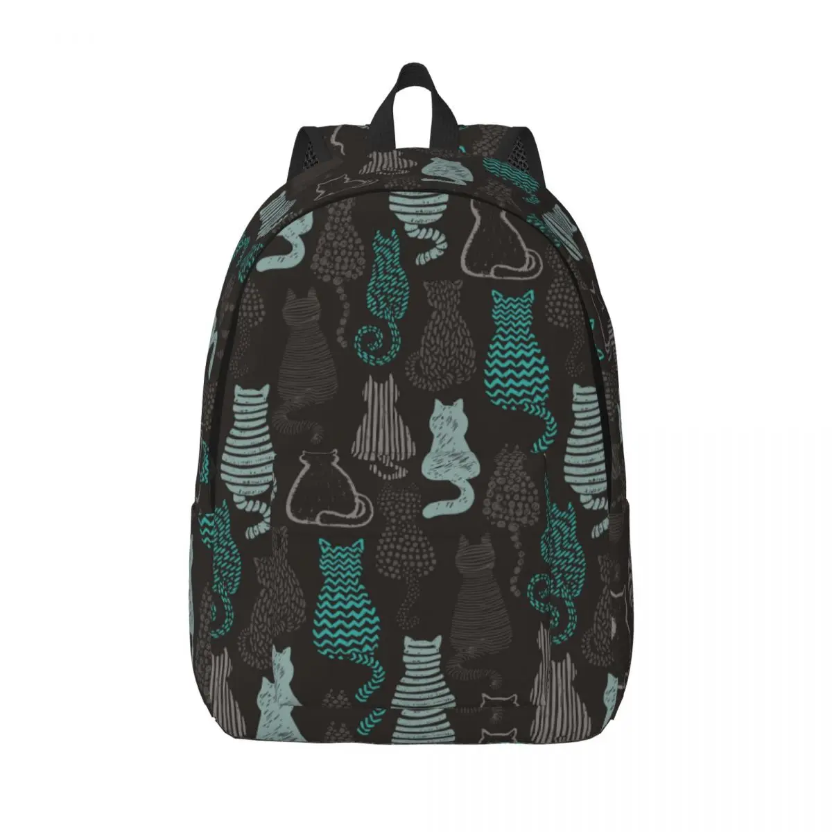 

Холщовый Рюкзак с изображением кошки для мужчин и женщин, милый школьный ранец для учеников начальной школы, для пеших прогулок и колледжа
