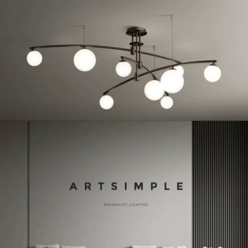 Современная подвесная люстра для гостиной, спальни, кухни, лампа с молочным белым стеклянным шариком для столовой, черные осветительные приборы
Современная подвесная люстра для гостиной, спальни, кухни, лампа с молочным белым стеклянным шариком для столовой, черные осветительные приборы
