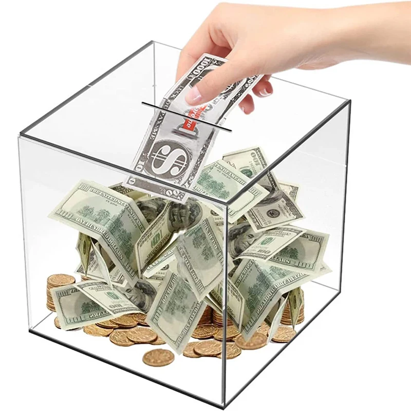 Acrylic Transparent Piggy Bank Rectangle Large Capacity Thickening Material Home Decor Money Saver Box, Children's Piggy Bank
Acrylic Transparent Piggy Bank Rectangle Large Capacity Thickening Material Home Decor Money Saver Box, Children's Piggy Bank