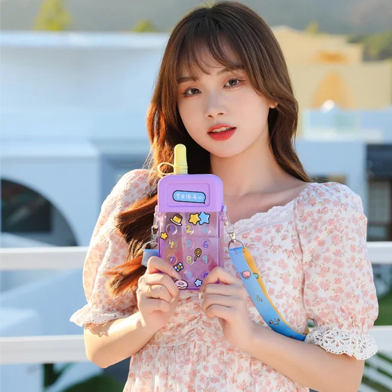 Cute Water Bottle for Girls Phone Model Straw Tumbler Kid Travel Kawaii Cup Portable Drinkware Plastic Drinking Kettle 300ml
Cute Water Bottle for Girls Phone Model Straw Tumbler Kid Travel Kawaii Cup Portable Drinkware Plastic Drinking Kettle 300ml