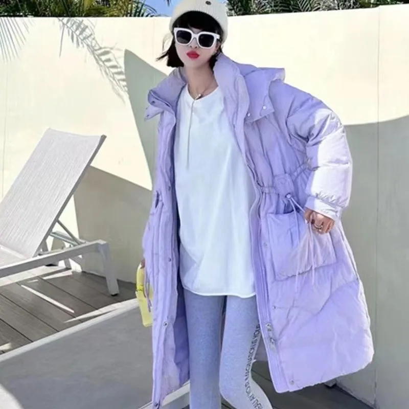 White Duck Down Jacket Women Korea Fresh Light Color Solid Long Loose Hooded Waist Down Coat 2023 Winter New Design Hooded Parka
White Duck Down Jacket Women Korea Fresh Light Color Solid Long Loose Hooded Waist Down Coat 2023 Winter New Design Hooded Parka
