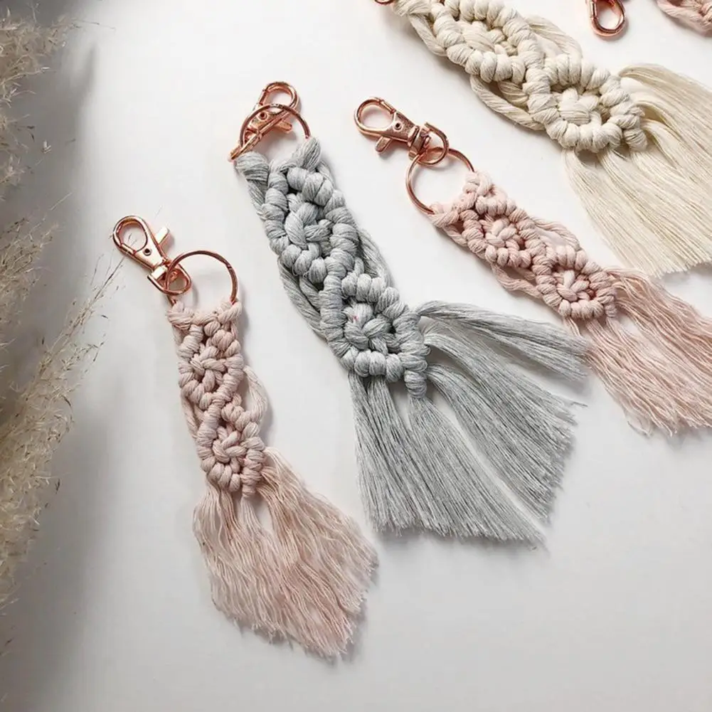 Vintage Macrame Tassel Keychain - Handwoven Boho Charm 7 S86cbdd05ae524858b1c5effc95dbf9d3C