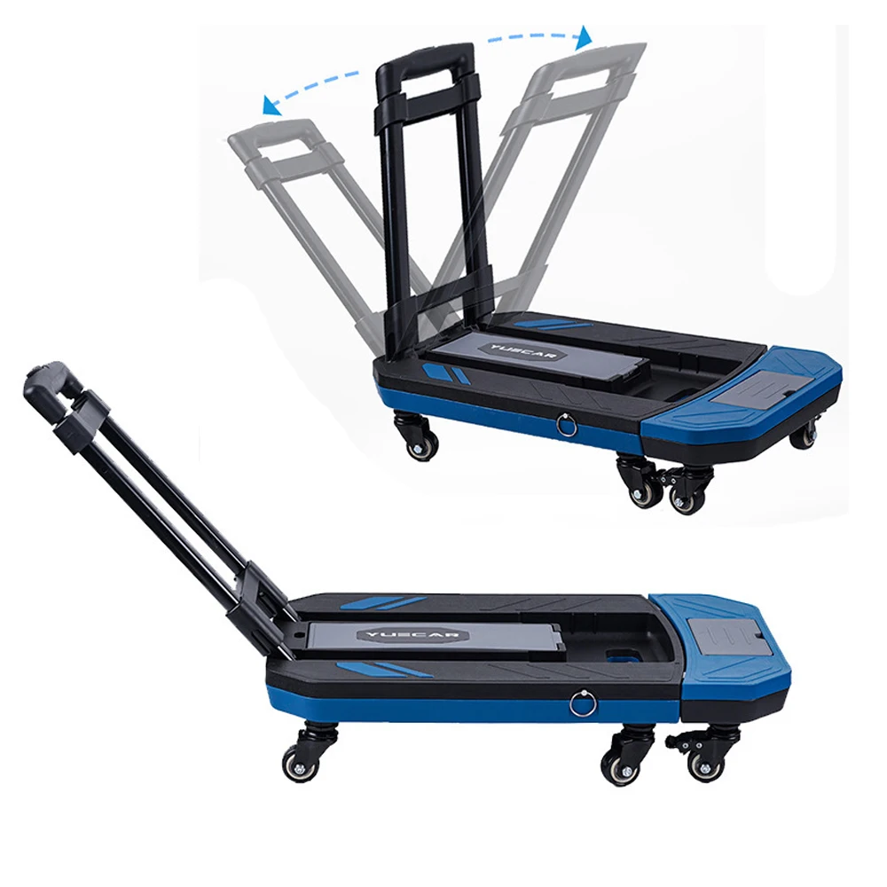 

150kg Folding Cart Heavy Duty Hand Truck Foldable Trolley Portable Outdoor Camping Wagon Luggage Cart Multifunction Home Use