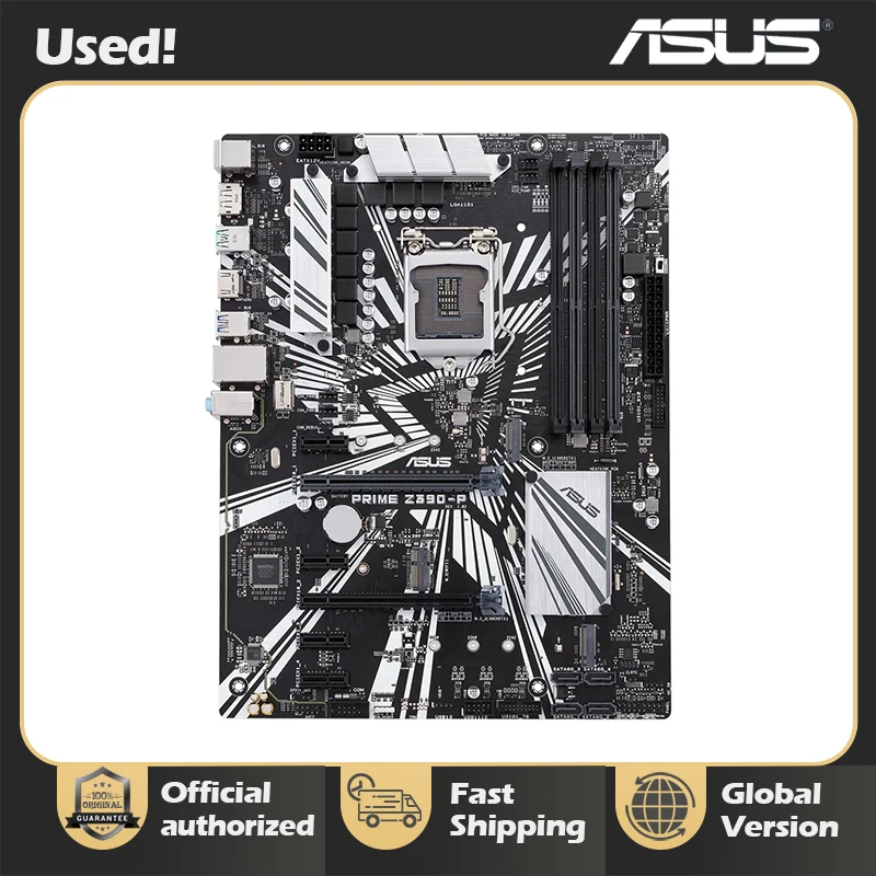 

ASUS Prime Z390-P LGA1151 (Intel 8th and 9th Gen) ATX Motherboard for Cryptocurrency Mining(BTC) with Above 4G Decoding, 6xPCIe