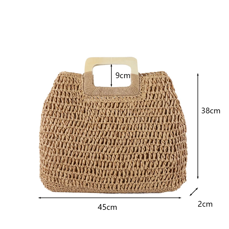 Gusure Large Rattan Tote - Wicker Woven Summer Travel Shoulder Bag 10 S86ccdb90c1cd4a41b00c2226258411e2G
