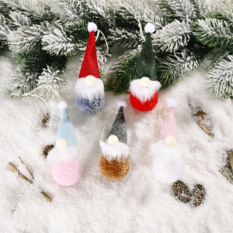 

Christmas Trees Decoration Pendant Felt Doll Pendant Creative Cute Small Elderly Faceless Doll Pendant For Home Decoration