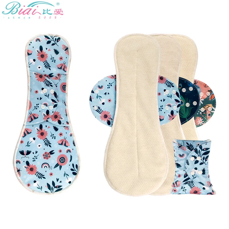 

BIAI 3PCS Anti-bacterial Menstrual Pads Reusable Sanitary Napkin Waterproof Sanitary Pad Breathable Sanitary Towel For Women