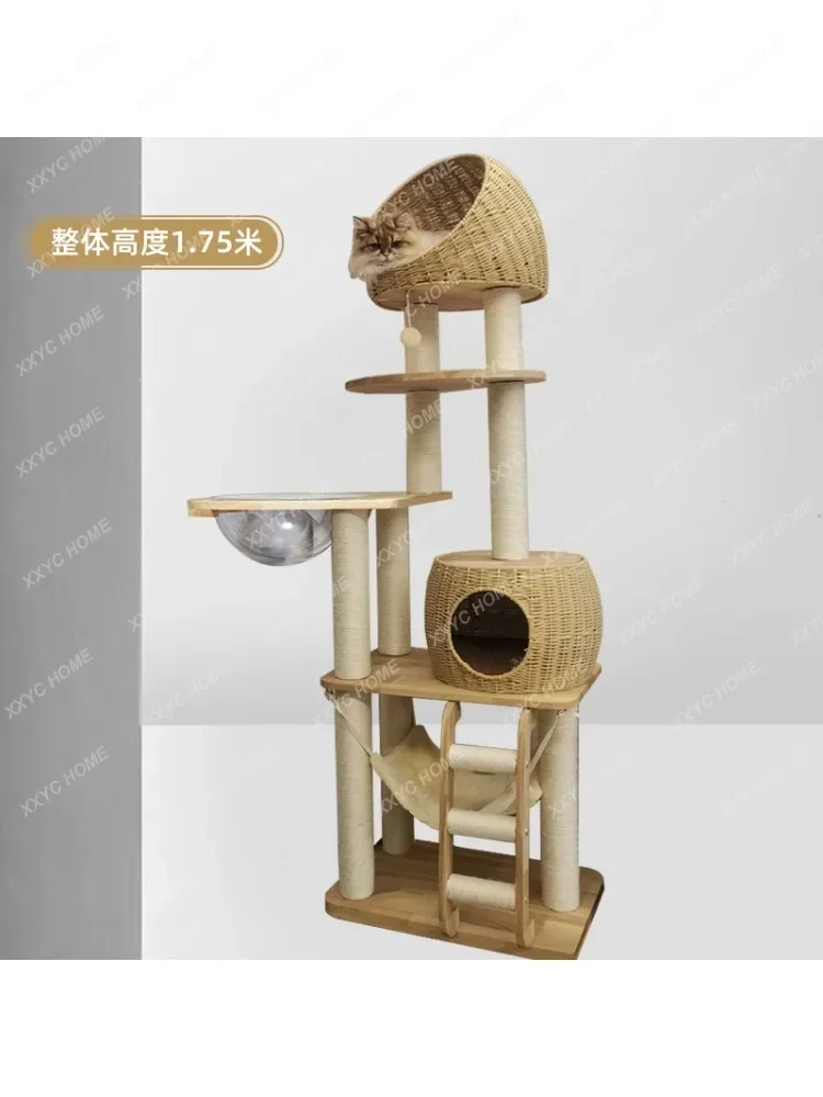 Integrated Large Solid Wood Cat Climber Cat Scratch Board Space Capsule Rattan Fat Cat Supplies
Integrated Large Solid Wood Cat Climber Cat Scratch Board Space Capsule Rattan Fat Cat Supplies