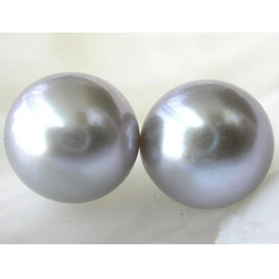 

Favorite Pearl Jewelry,Huge 12mm Gray Color Freshwater Pearl Silver Stud Earring,Charming Wedding Birthday Party Lady Gift