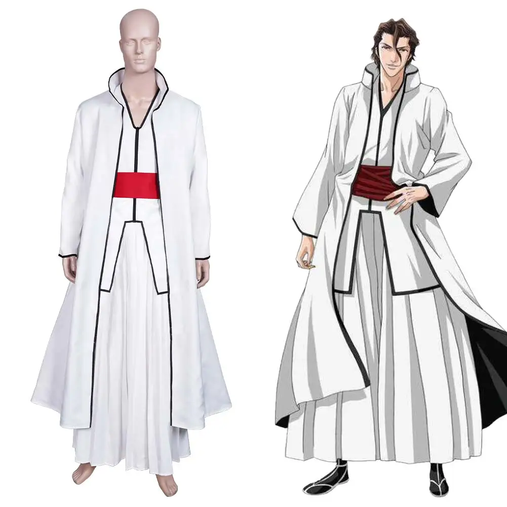 

Anime Bleach Aizen Sousuke Cosplay Costume Coat Top Outfits Halloween Carnival Suit