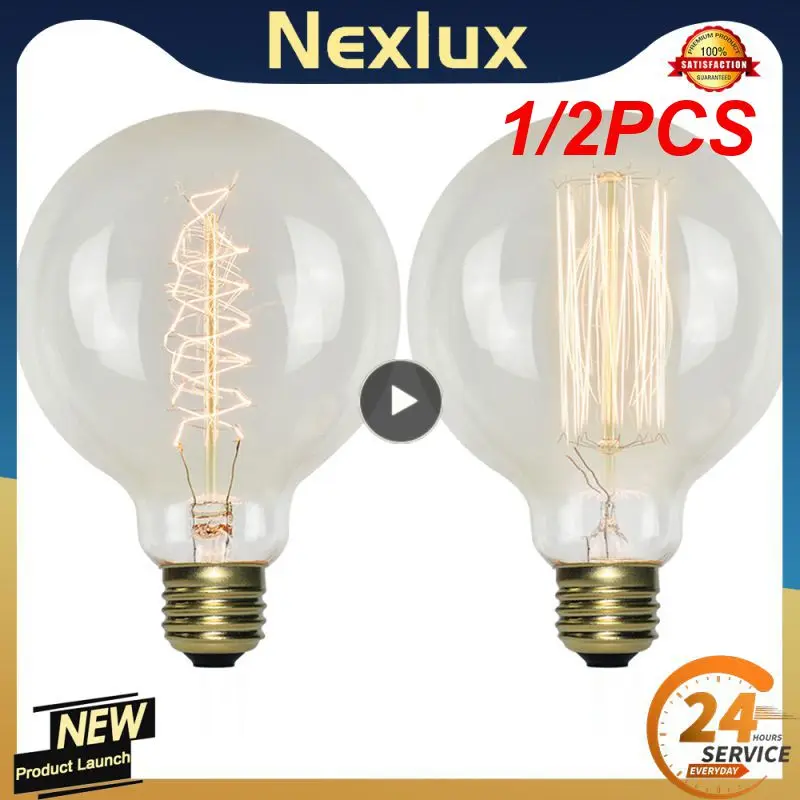 

1/2PCS Retro Edison Bulb E27 220V 40W Light Bulb A60 ST64 T10 T45 G80 G95 Filament Vintage Ampoule Incandescent Spiral Lamp