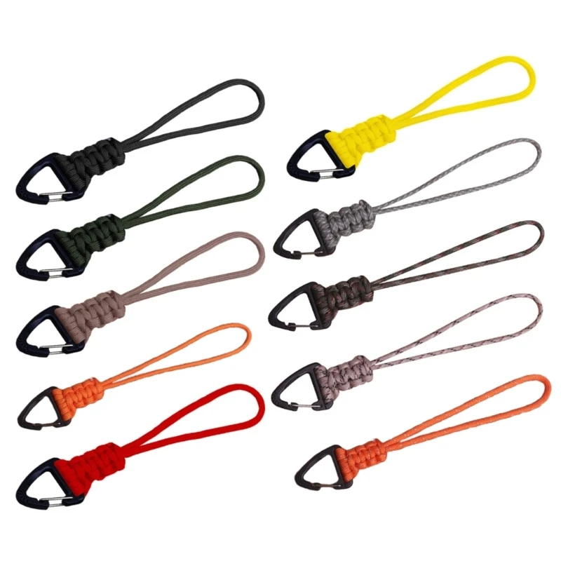 

Paracord Keychain Military Braided Lanyard Metal Buckle High Strength Paracord Cord Carabiner Braided Lanyard Keychain