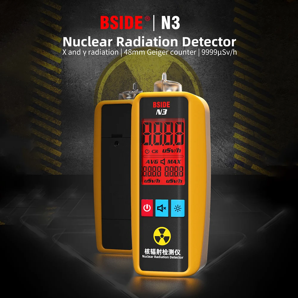BSIDE Portable Nuclear Radiation Detector X-ray γ-ray β-ray Tester Geiger Counter
BSIDE Portable Nuclear Radiation Detector X-ray γ-ray β-ray Tester Geiger Counter